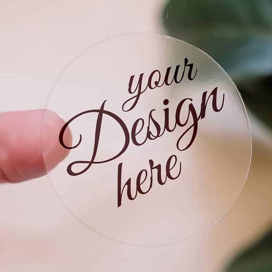 Vinyl Sticker - 3" Round, Custom, Transparent Unisex , , , Long Sleeve Tee