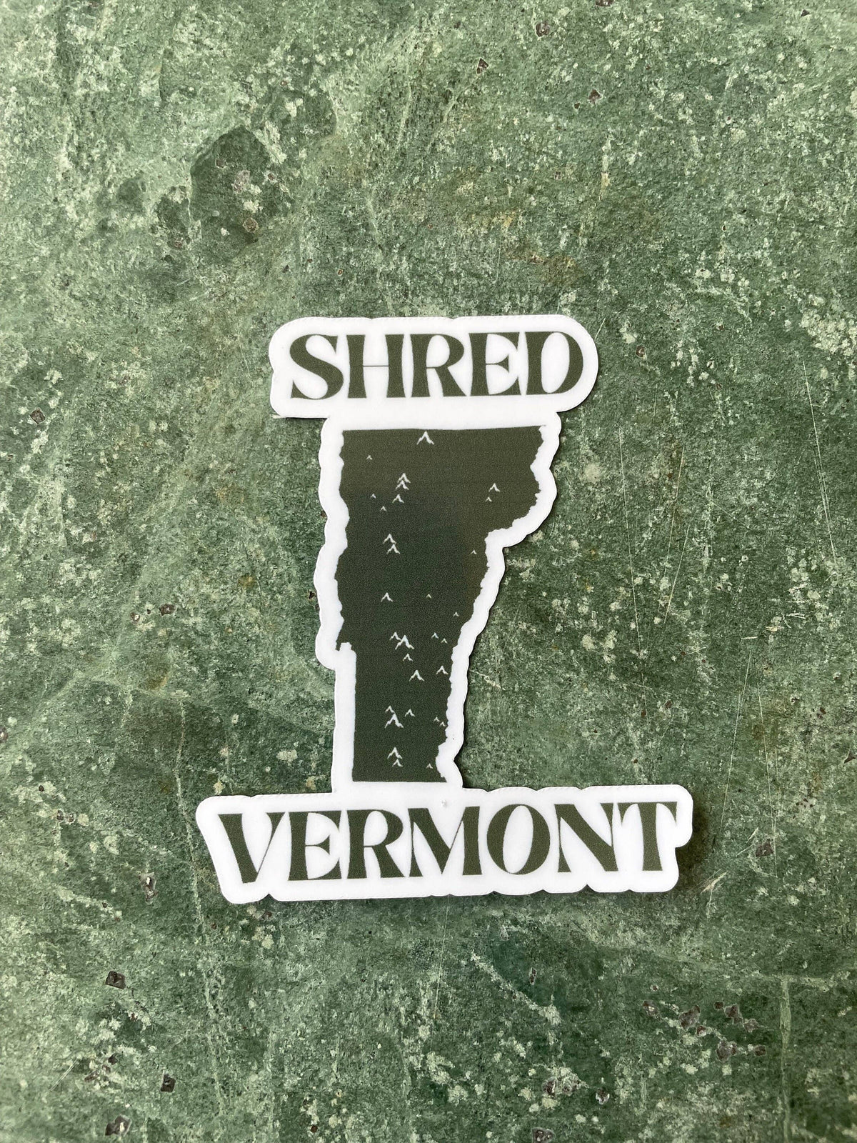 Shred Vermont Ski Sticker| State Sticker Weather Resistant Unisex , , , Long Sleeve Tee