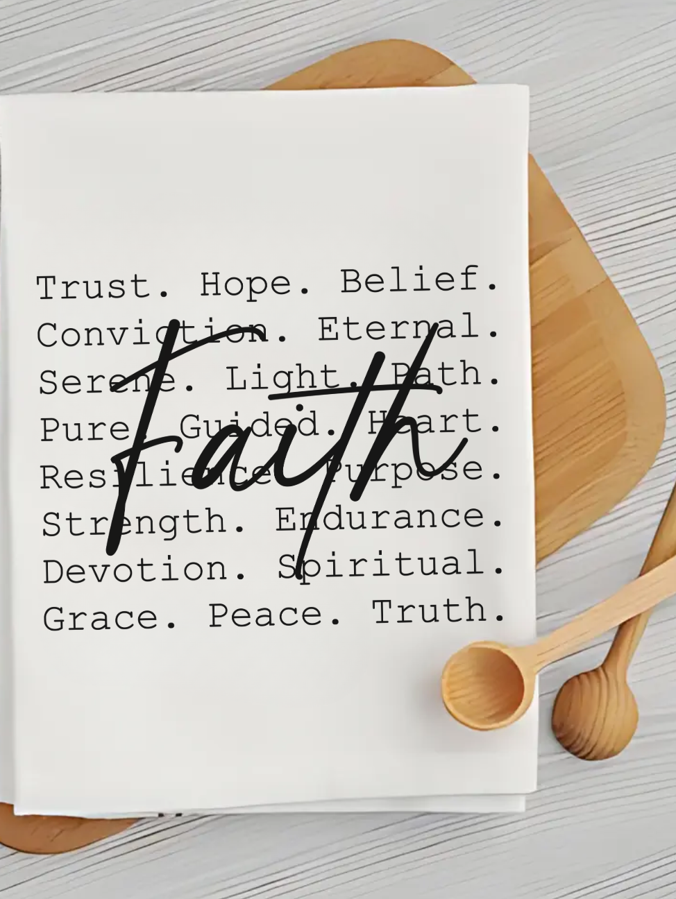 Faith Collage - Religious Kitchen Towel Unisex , , , Long Sleeve Tee