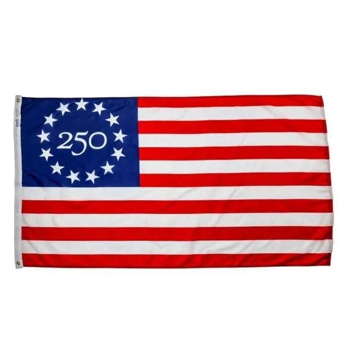 250th Anniversary - Betsy Ross Flag - 4591 Unisex , , , Long Sleeve Tee