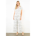 Floral Textured Wide Leg Pant Unisex , , , Long Sleeve Tee