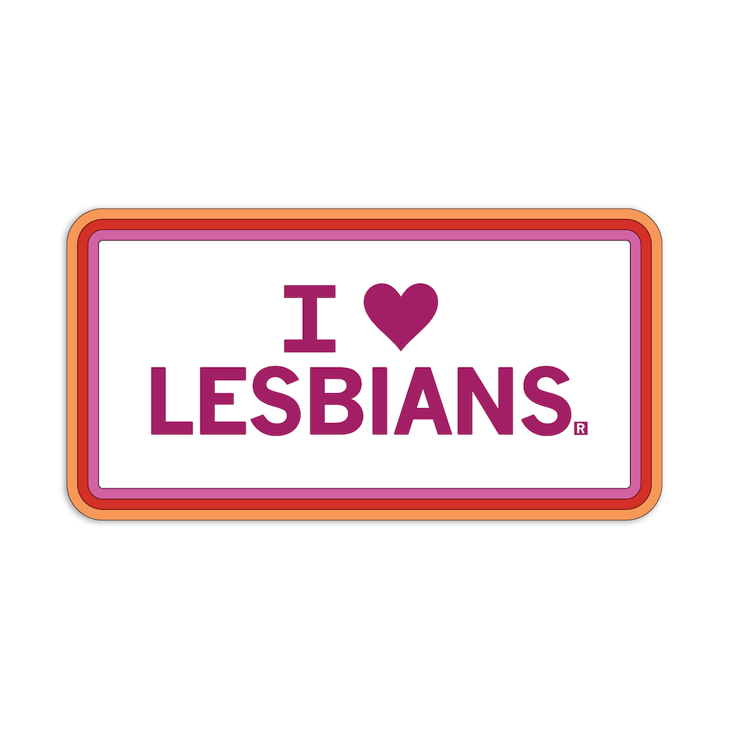 I Heart Lesbians Die-Cut Sticker Unisex , , , Long Sleeve Tee