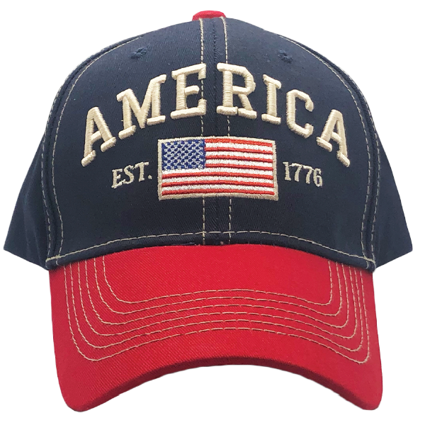 America 1776 Freedom Hat - 0883 Unisex , , , Long Sleeve Tee
