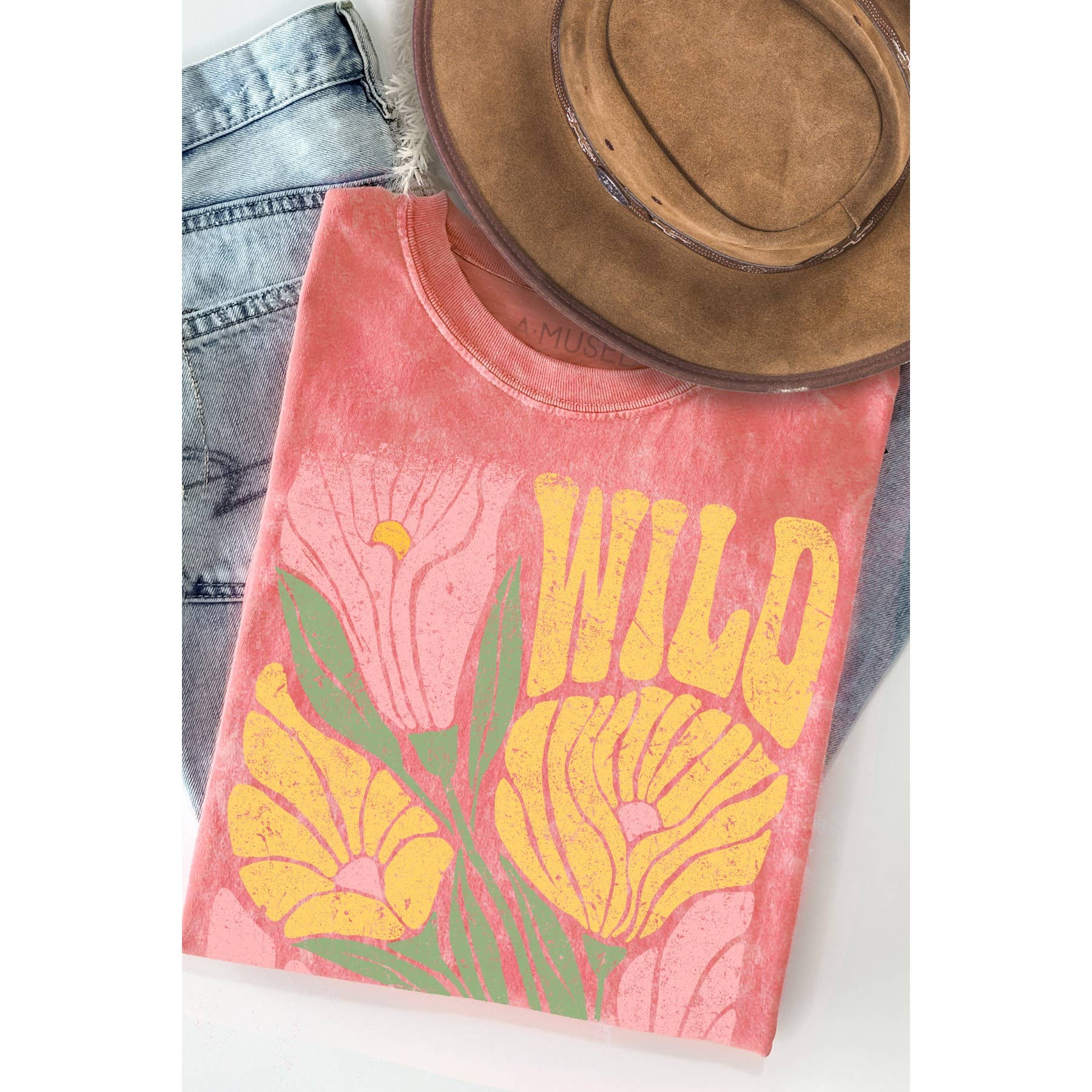 Wild Flower - Mineral Wash Unisex , , , Long Sleeve Tee