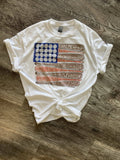 Baseball Flag On White Tee Unisex , , , Long Sleeve Tee