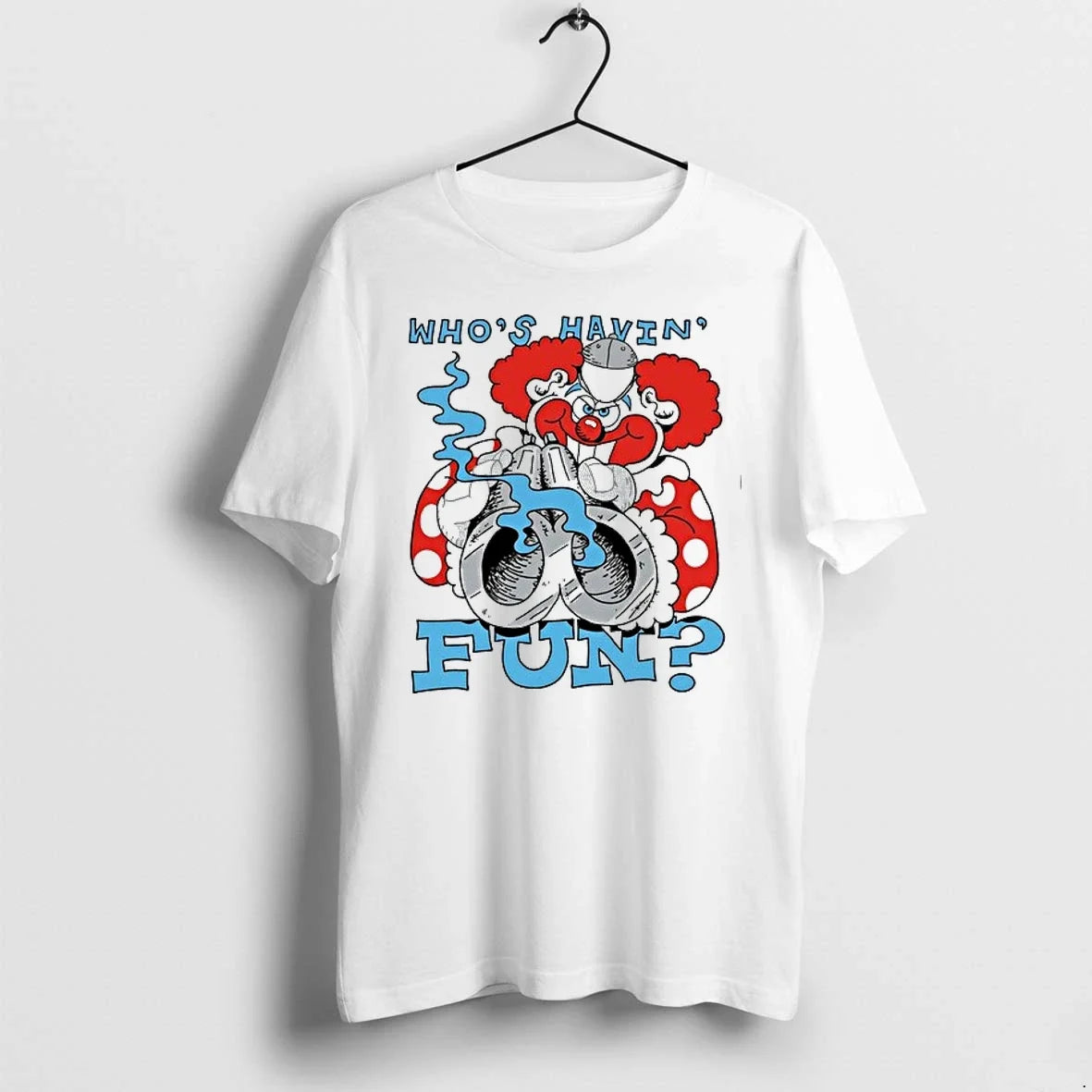 Clown Holding A Gun Whos Havin Fun 0 Tshirts Sweater Unisex , , , Long Sleeve Tee