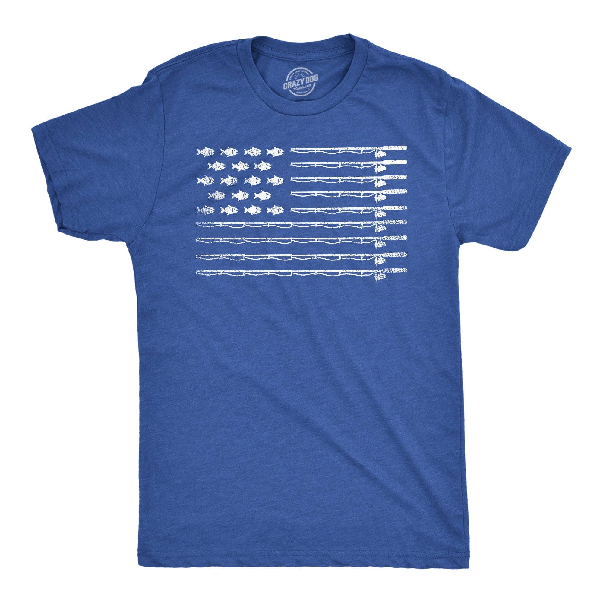 Fishing American Flag Men's T Shirt Unisex , , , Long Sleeve Tee