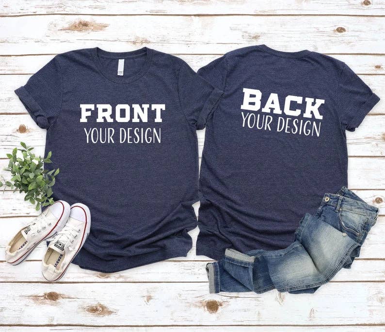 Custom Front & Back Shirt | Personalized Text | Inspired Design Unisex , , , Long Sleeve Tee