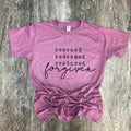 Rescued Redeemed Restored Forgiven On Tultex Heather Cassis Unisex , , , Long Sleeve Tee