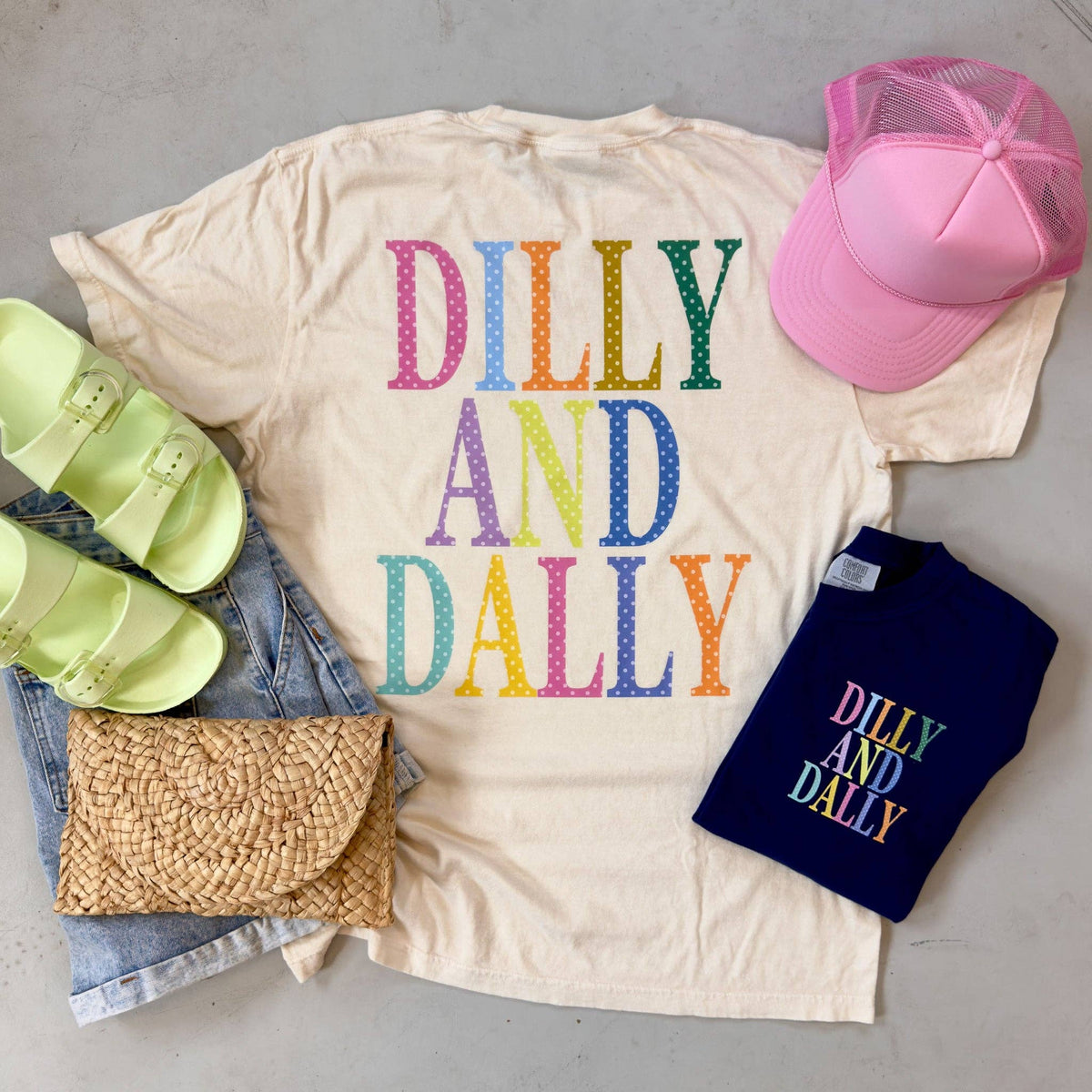 Dilly Dally Front & Back Tee Unisex , , , Long Sleeve Tee