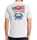 Men's Red White & Blue Crab Short Sleeve White Cotton Unisex , , , Long Sleeve Tee