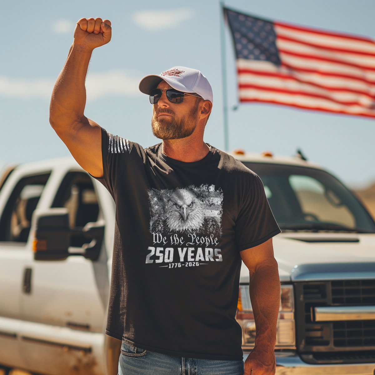 We the People Eagle 250 Years July 4th Mog Unisex , , , Long Sleeve Tee