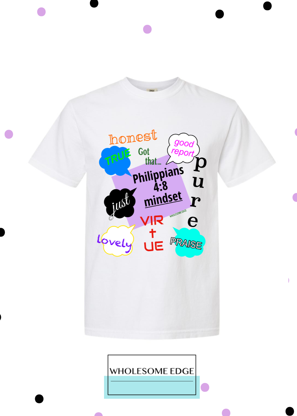 Philippians 4:8 Mindset Retro - Christian Tee Unisex , , , Long Sleeve Tee