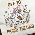 Off the Praise the Lord Goose Tshirt Unisex , , , Long Sleeve Tee
