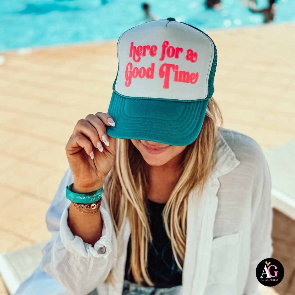 Here For A Good Time Trucker Hat Unisex , , , Long Sleeve Tee