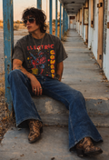 Electric Cowboy Pigment Dyed Wash Relaxed Tee Unisex , , , Long Sleeve Tee