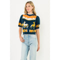 Short Sleeve Horse Detail Top Unisex , , , Long Sleeve Tee