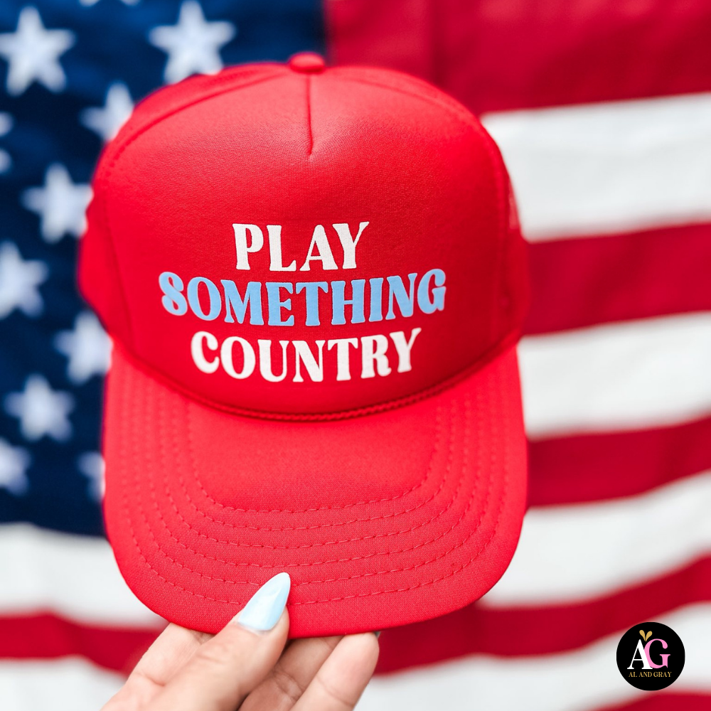 Play Something Country Trucker Hat Unisex , , , Long Sleeve Tee