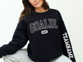 Custom Goalie Mom Crewneck Unisex , , , Long Sleeve Tee