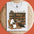 Ghost Reading Halloween Shirt Unisex , , , Long Sleeve Tee