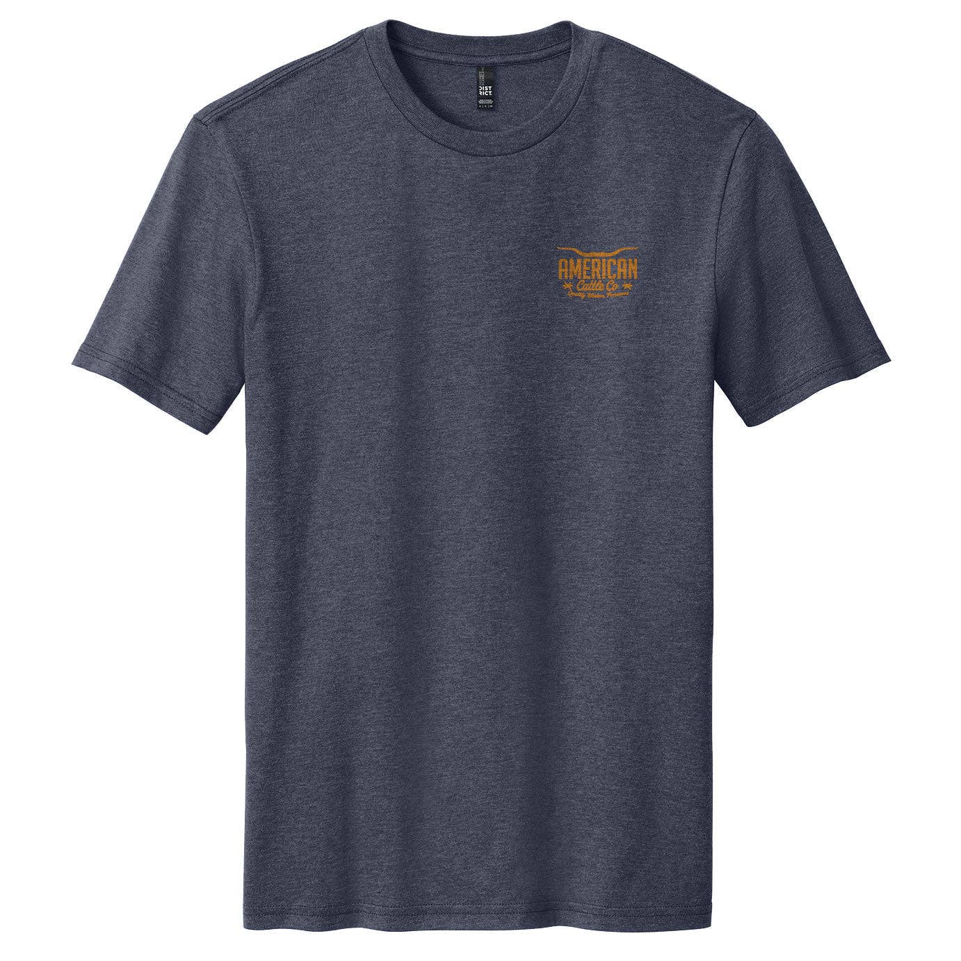 Red Label Tee , Heather Navy Cotton Blend Unisex , , , Long Sleeve Tee