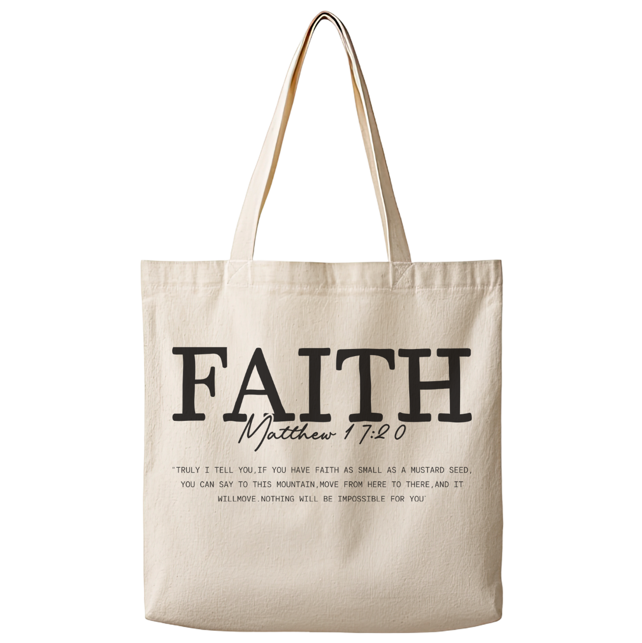 Faith - Canvas Tote Bag Unisex , , , Long Sleeve Tee