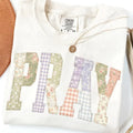 Patchwork Pray Comfort Colors Tee Unisex , , , Long Sleeve Tee