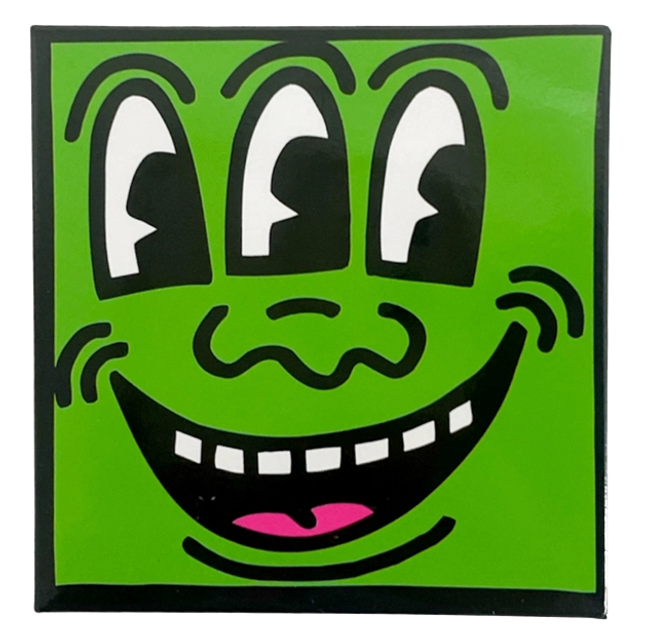 Pop Shop "3-Eyed Face" Magnet, Green Unisex , , , Long Sleeve Tee