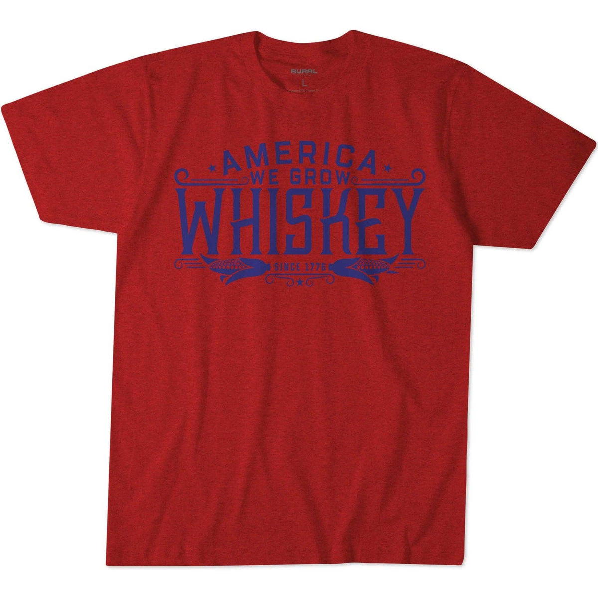 America We Grow Whiskey Tee-Heather Red Unisex , , , Long Sleeve Tee