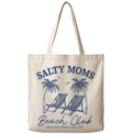 Salty Moms Beach Club - Canvas Tote Bag Unisex , , , Long Sleeve Tee
