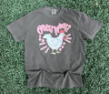 Front/Back Guess What Chicken Butt On Comfort Colors Pepper Unisex , , , Long Sleeve Tee