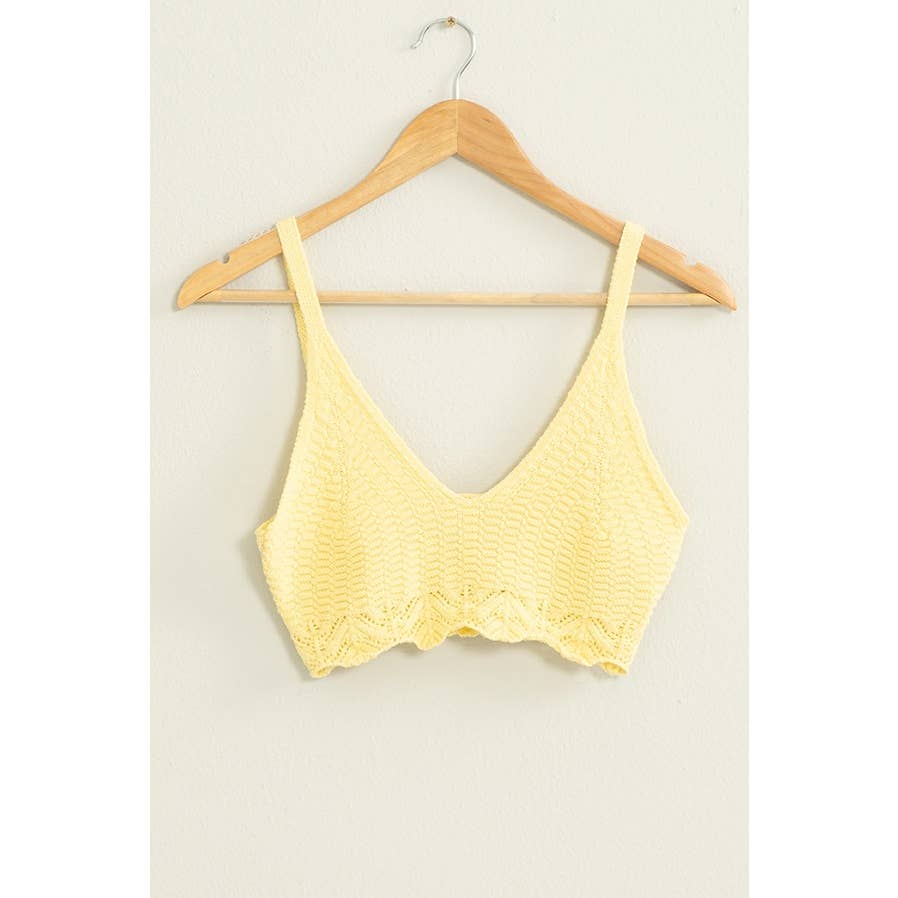 Crochet Knit Bralette Unisex , , , Long Sleeve Tee