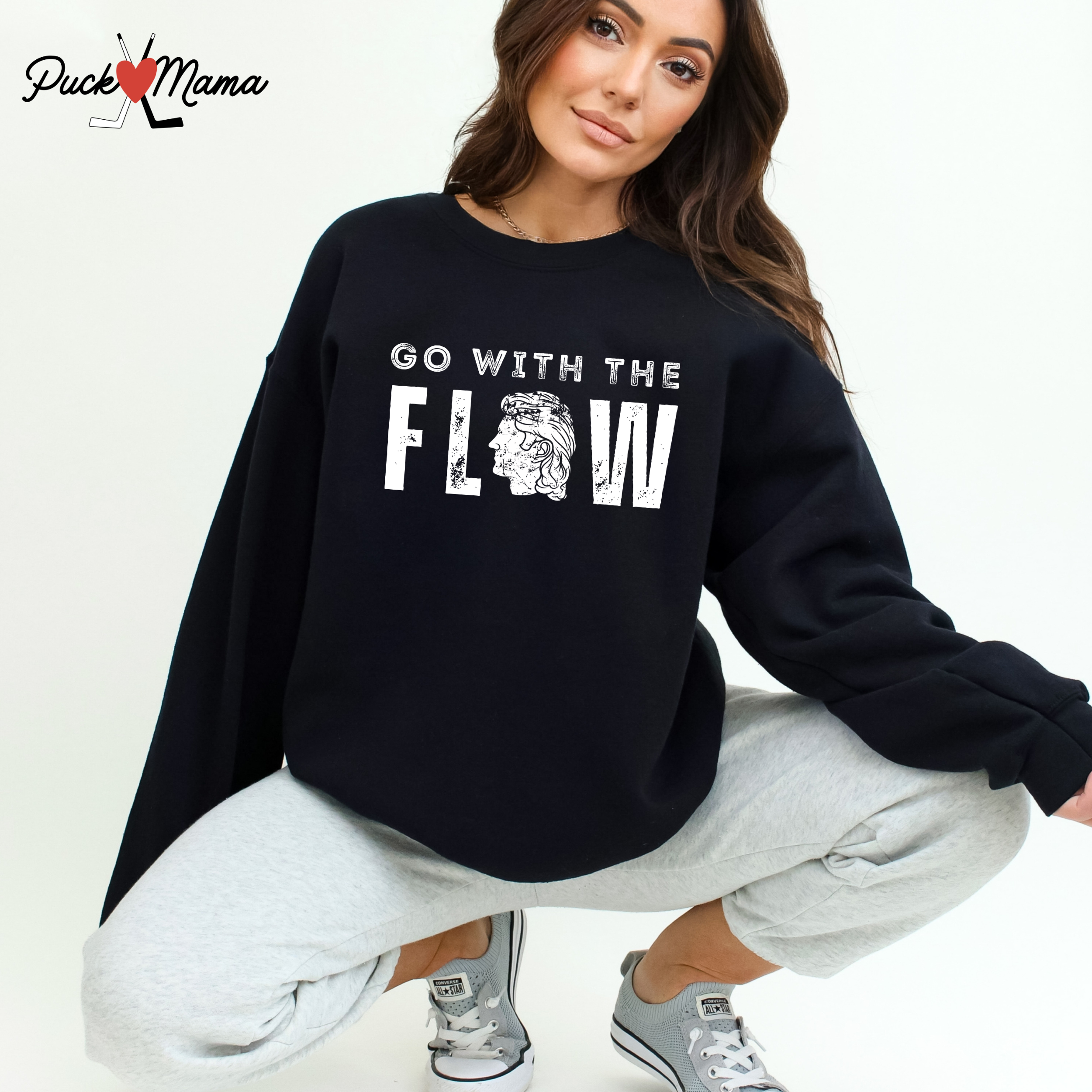 Go with the Flow Hockey Unisex Crew Unisex , , , Long Sleeve Tee