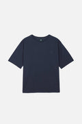 Essential Sunwashed Heavyweight Oversized Washed Navy Unisex , , , Long Sleeve Tee