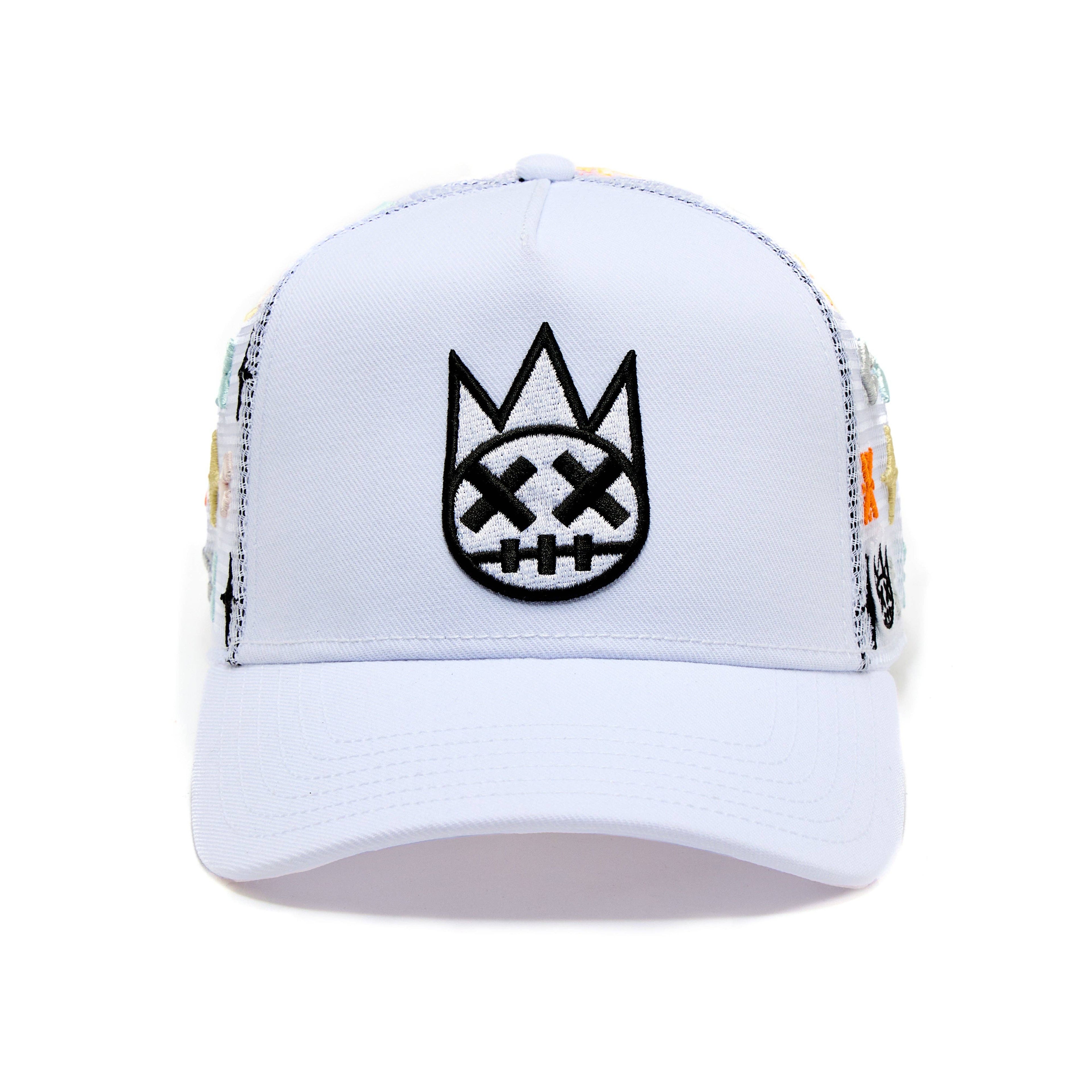 Cult's Cult Logo Pattern Hat in White Pattern Unisex , , , Long Sleeve Tee