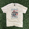 Feral But Free On Ash Gray Unisex , , , Long Sleeve Tee