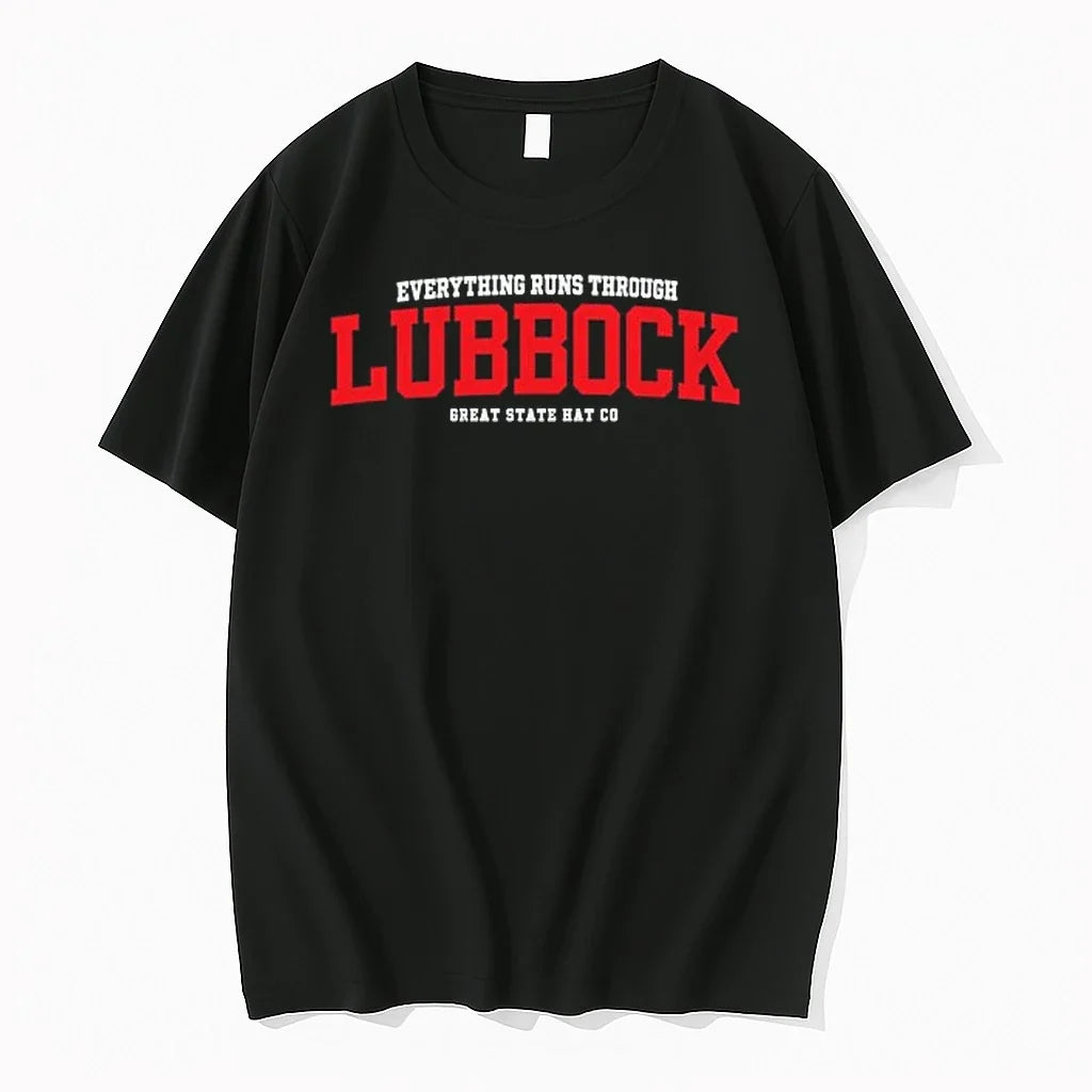 Everything Runs Through Lubbock Great State Hat Co 0 Tshirts Sweater Unisex , , , Long Sleeve Tee