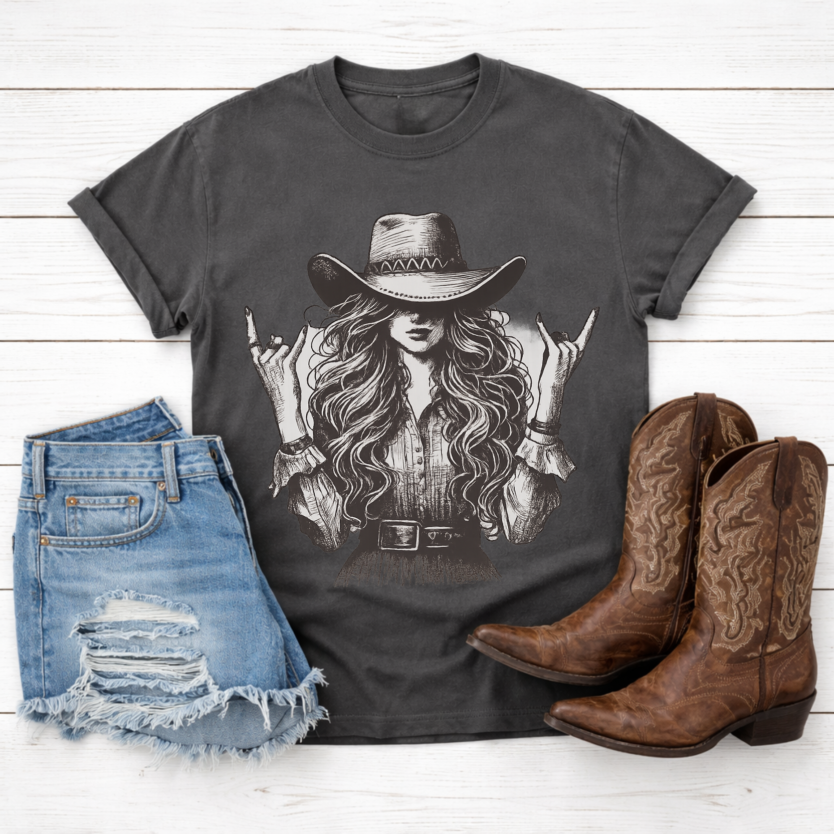Cowboy Killer Graphic Unisex , , , Long Sleeve Tee