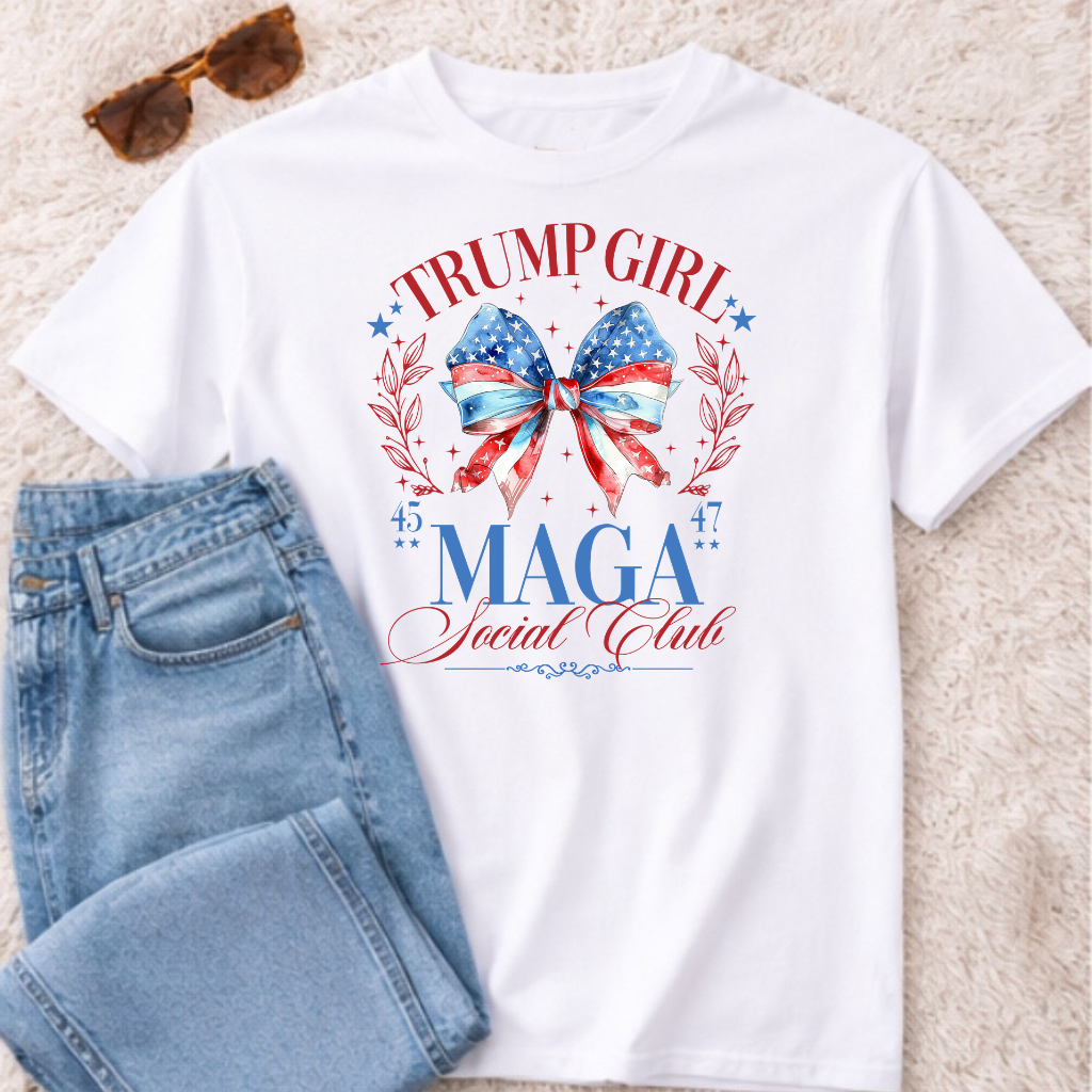 Trump Girl Maga Social Club Graphic Tee Unisex , , , Long Sleeve Tee