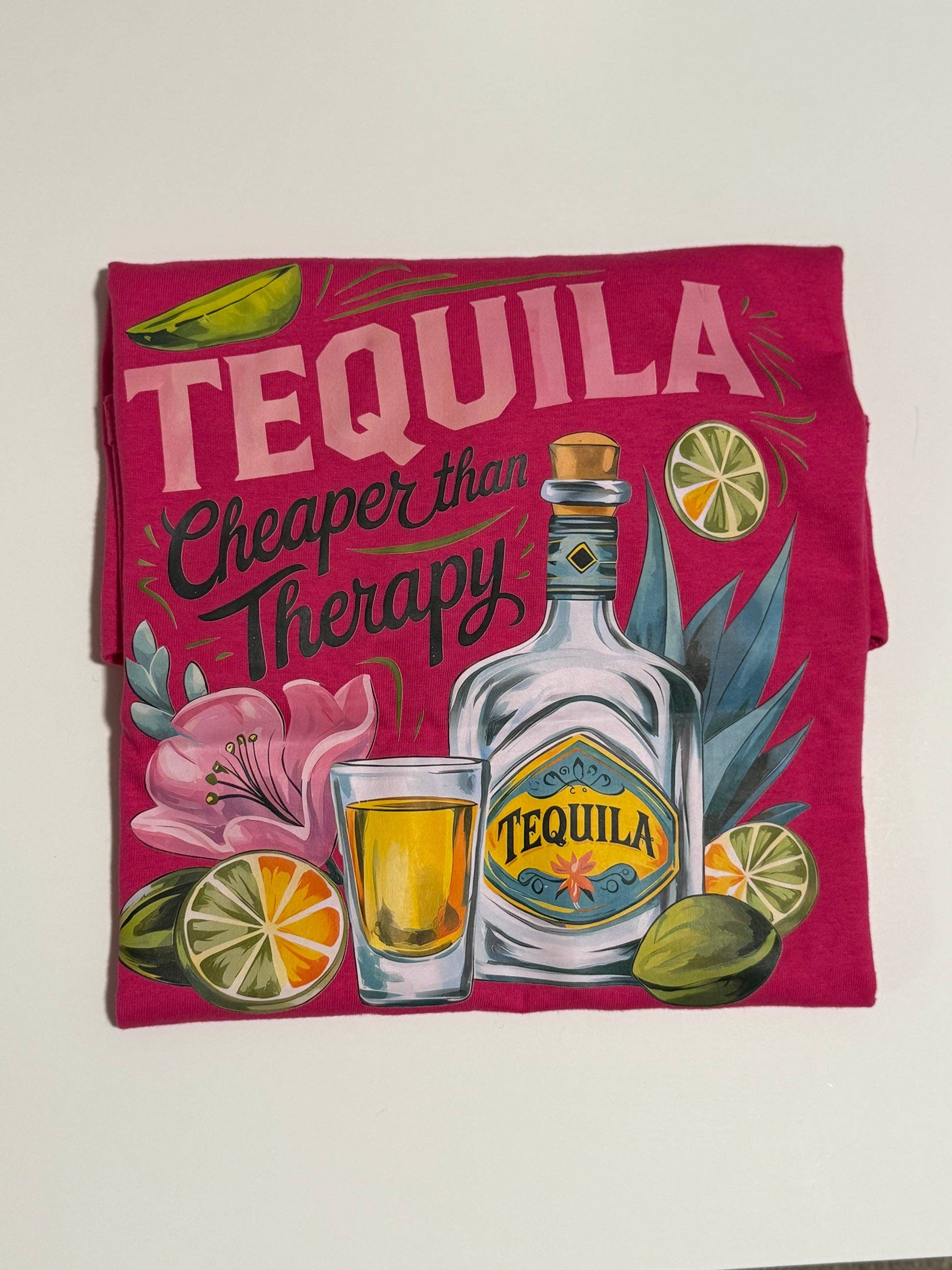 Tequila Cheaper Than Therapy Unisex , , , Long Sleeve Tee