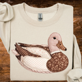 Patchwork Duck / Unisex , , , Long Sleeve Tee