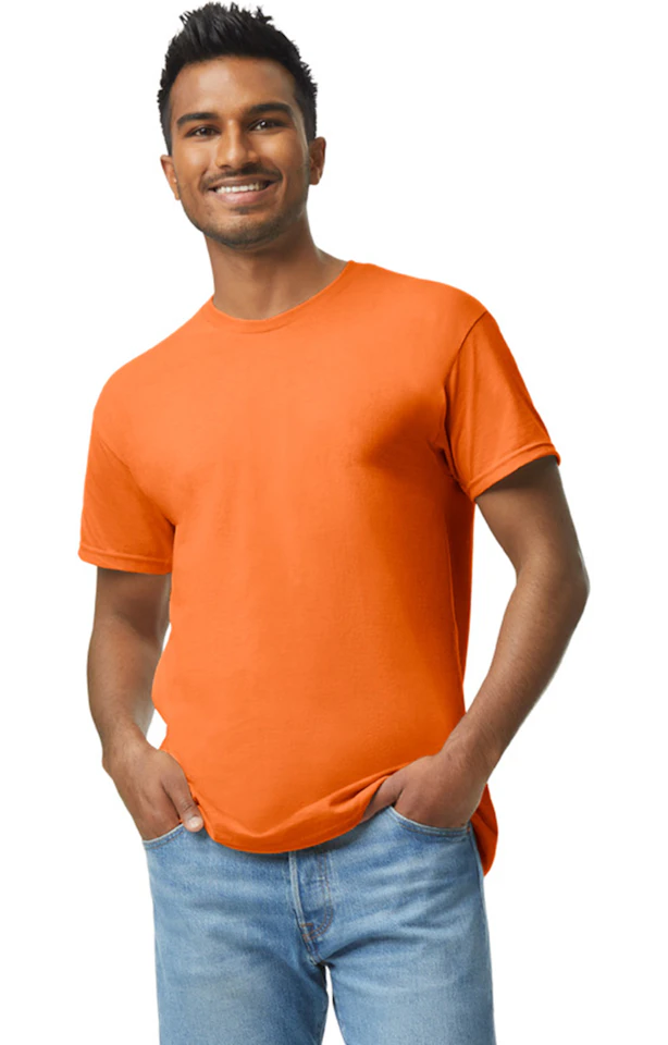 Custom Designed - (High Viz Safety Orange) Adult, Gildan, Cotton Unisex , , , Long Sleeve Tee