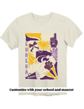 Boho Wildflower Custom Mascot School Spirit Shirt Unisex , , , Long Sleeve Tee