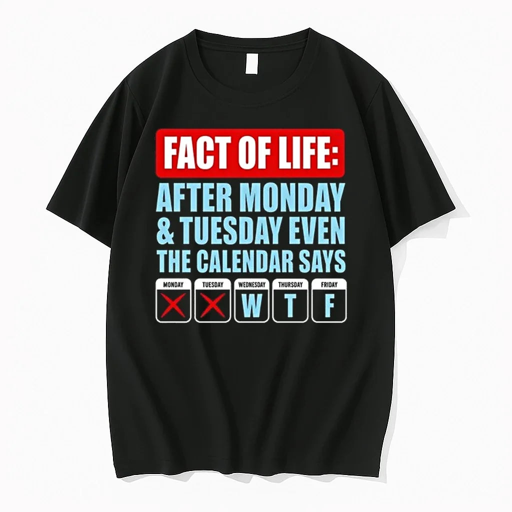 Fact Of Life After Monday And Tuesday Even The Calendar Say Wtf 0 Tshirts Sweater Unisex , , , Long Sleeve Tee