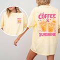 Iced Coffee and Sunshine, Summer, Comfort Colors Unisex , , , Long Sleeve Tee