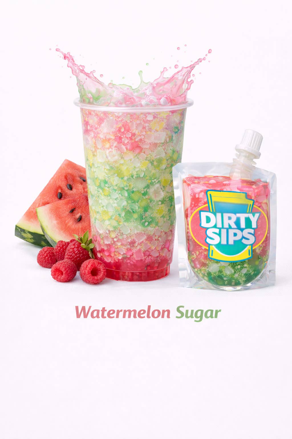 Watermelon Sugar Dirty Sips Unisex , , , Long Sleeve Tee