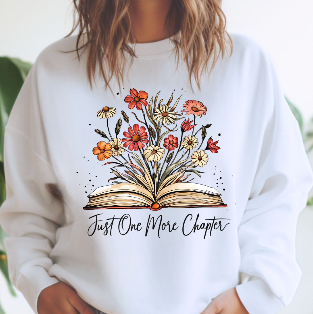 Just One More Chapter Crewneck Unisex , , , Long Sleeve Tee