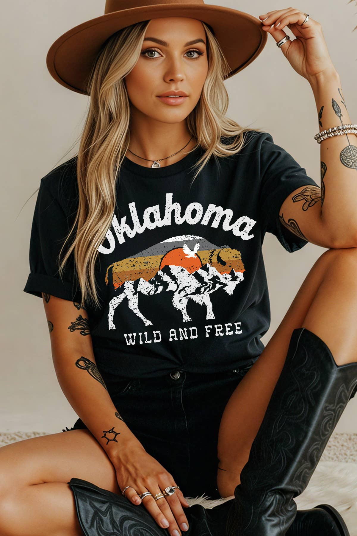 Women Oklahoma Graphic Print Short Sleeve Top Unisex , , , Long Sleeve Tee