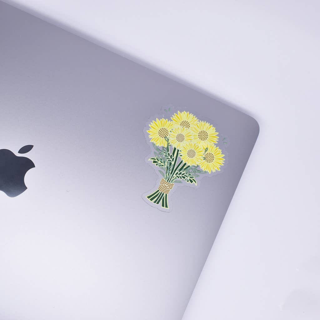 Sunflower Sticker Unisex , , , Long Sleeve Tee