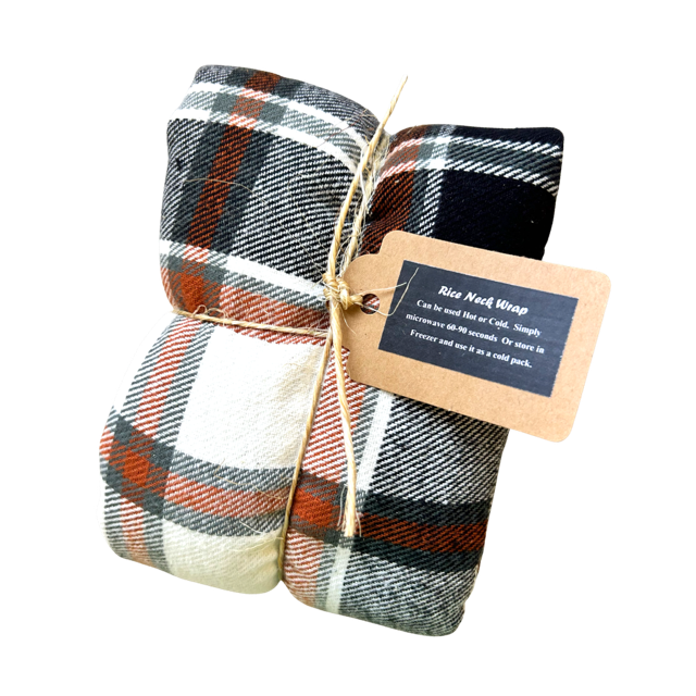Flannel Unscented Therapy Rice Neck Wraps Unisex , , , Long Sleeve Tee